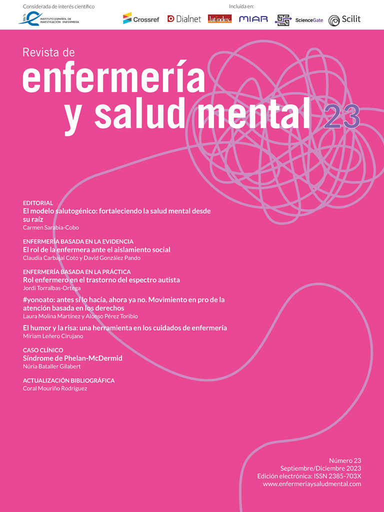 Revista de Enfermería y Salud Mental Número 23 septiembre/diciembre 2023